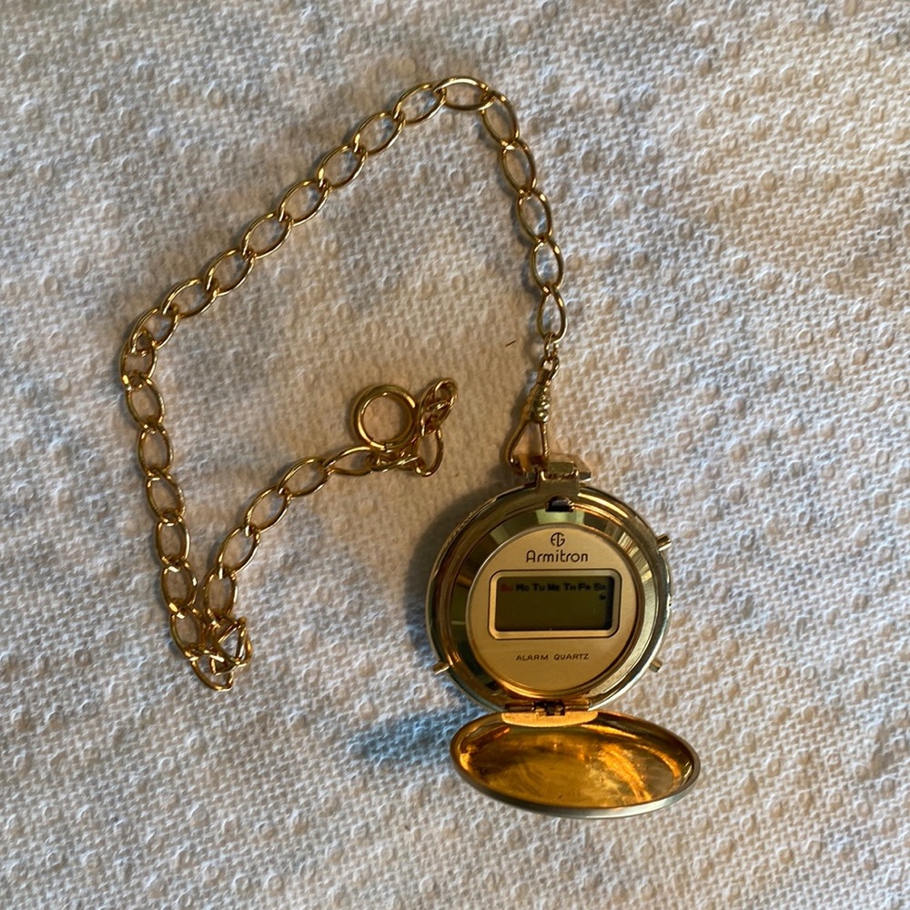 Armstrong quartz alarm pocket watch